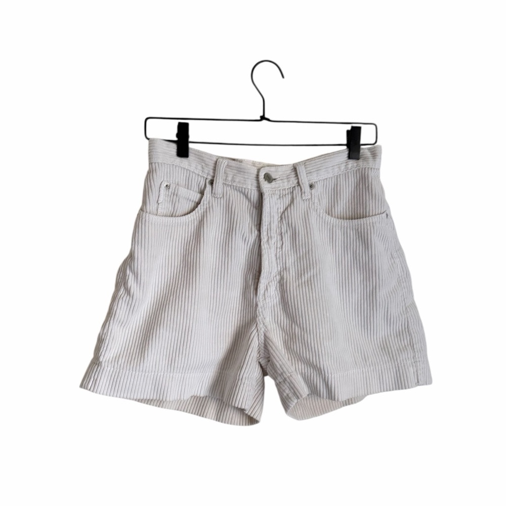 BONGO High Waist Corduroy Shorts 9 Off White Cream Vintage
